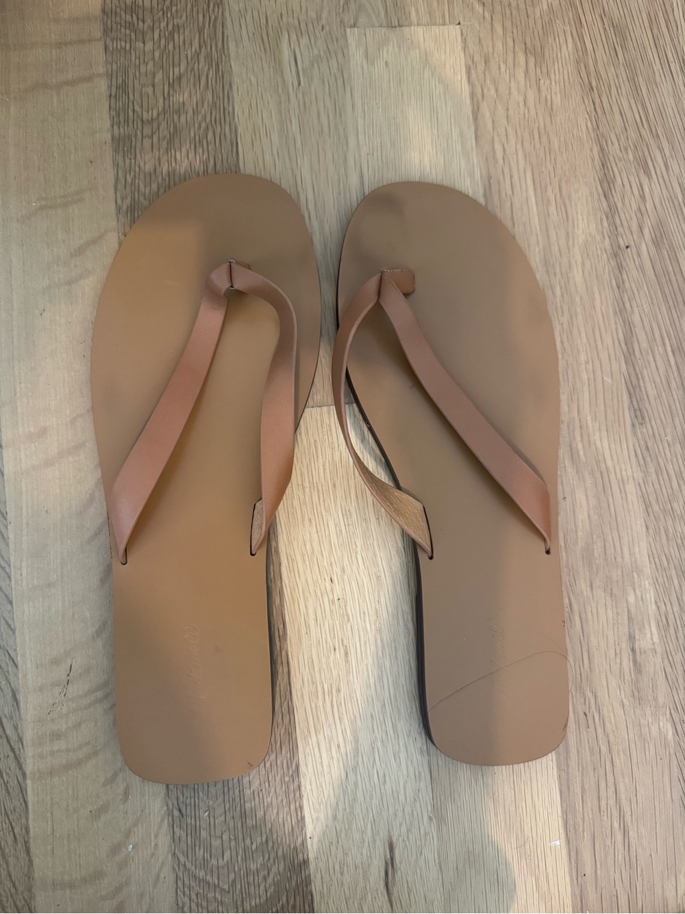 Madewell Brown Leather Thong Sandals